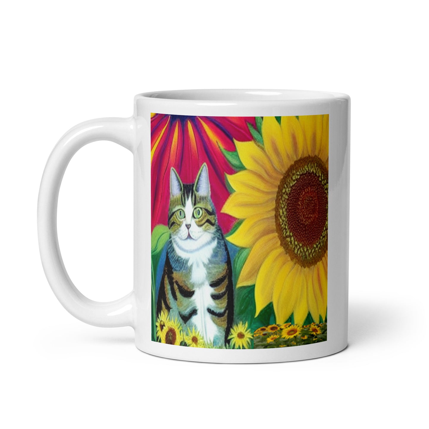 Louis Wain Cat White Glossy Mug