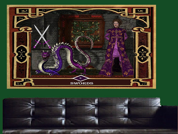 10 of Swords - Tarot Canvas Wall Art - Large One Panel