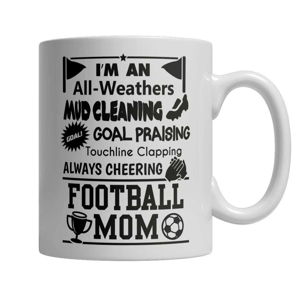 Always Cheering Football Mom Mug
