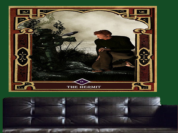 9 - The Hermit Canvas Wall Art - Tarot Canvas Wall Art - Large One Panel