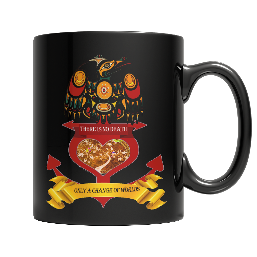 Change Of Worlds Black Mug - Native American