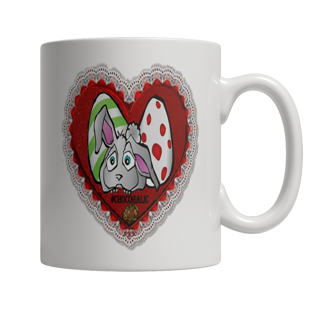 Easter Valentines Moms Day Bunny Heart White Mug
