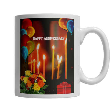 Happy Anniversary White Mug