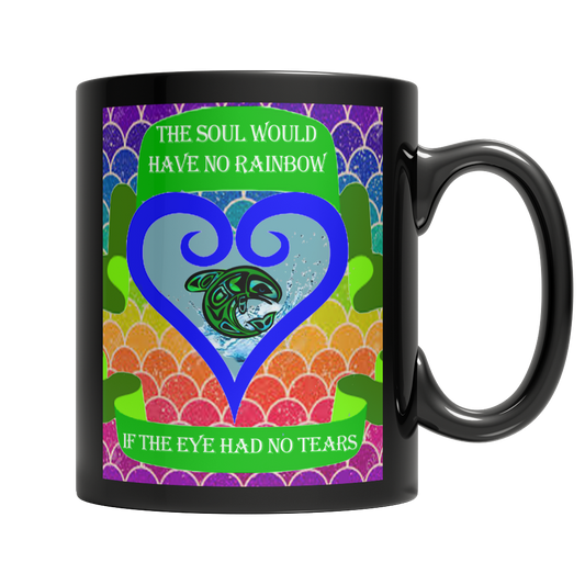 Rainbow Soul Black Mug - Native American