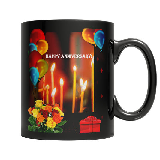 Happy Anniversary Dark Mug