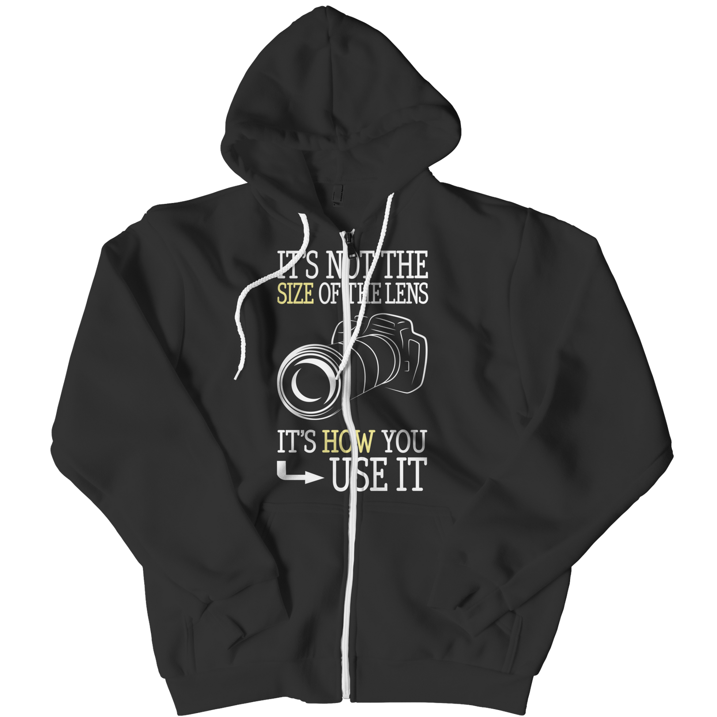 It's Not The Size Of The Lens But How You Use It Zipper Hoodie
