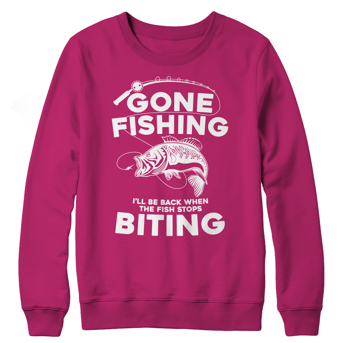 Gone Fishing Crewneck Fleece Shirt