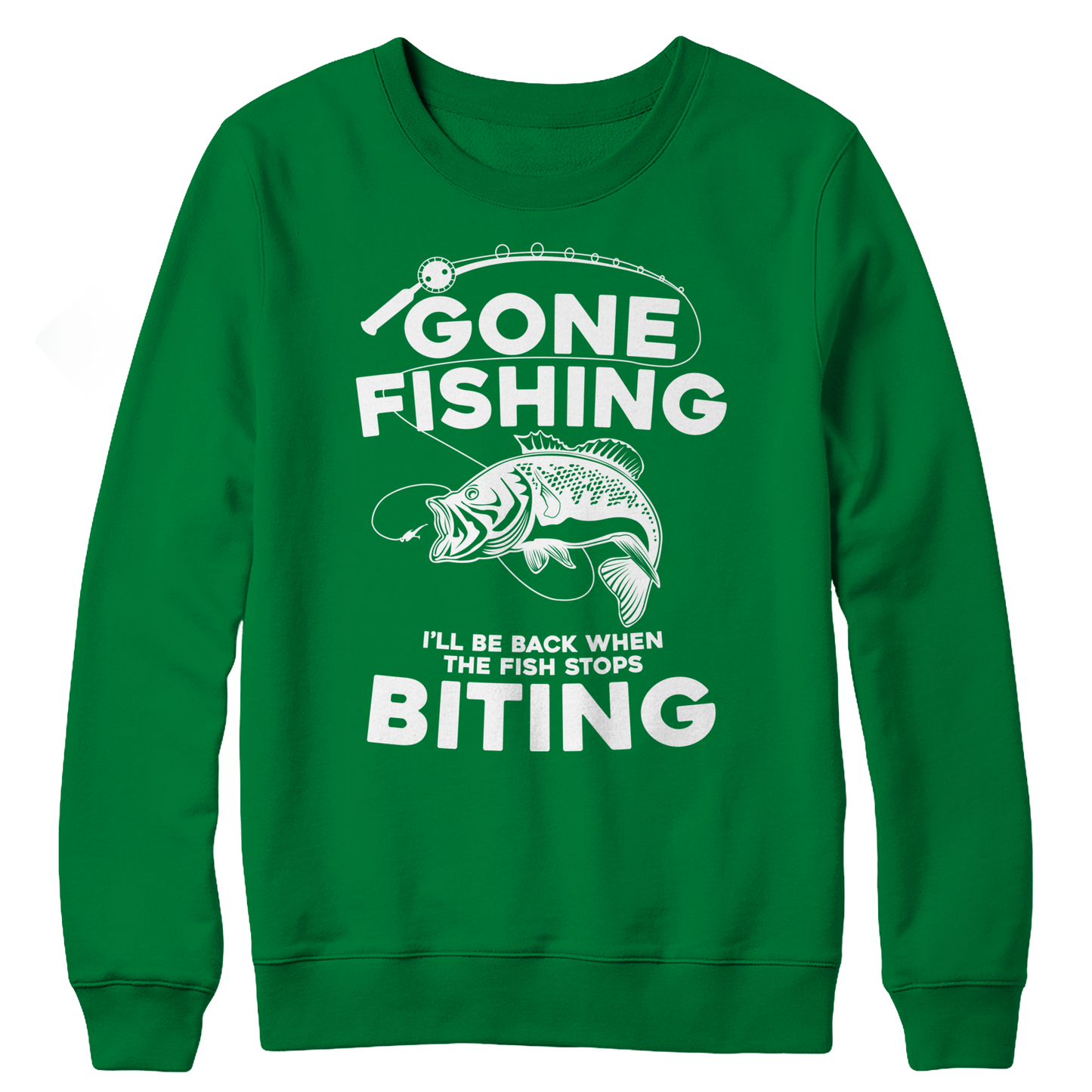Gone Fishing Crewneck Fleece Shirt