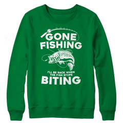 Gone Fishing Crewneck Fleece Shirt