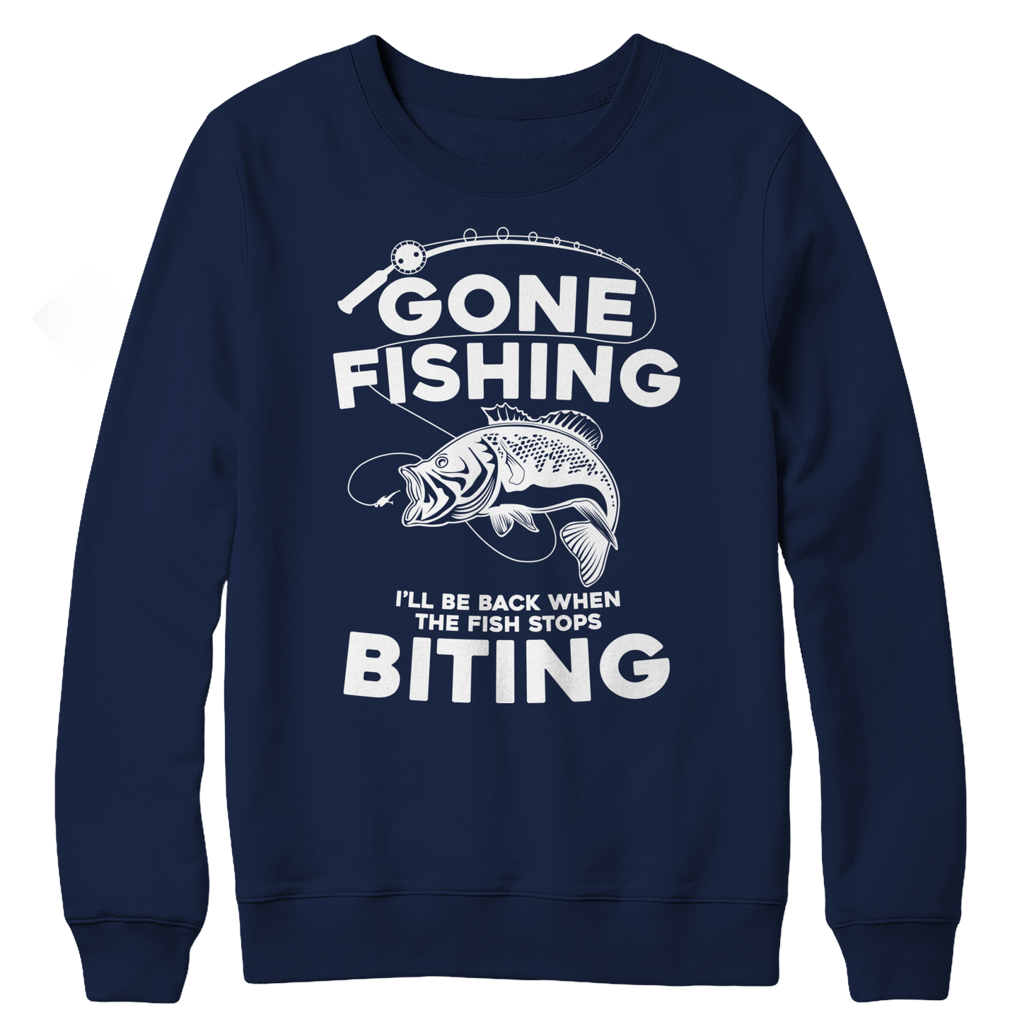 Gone Fishing Crewneck Fleece Shirt