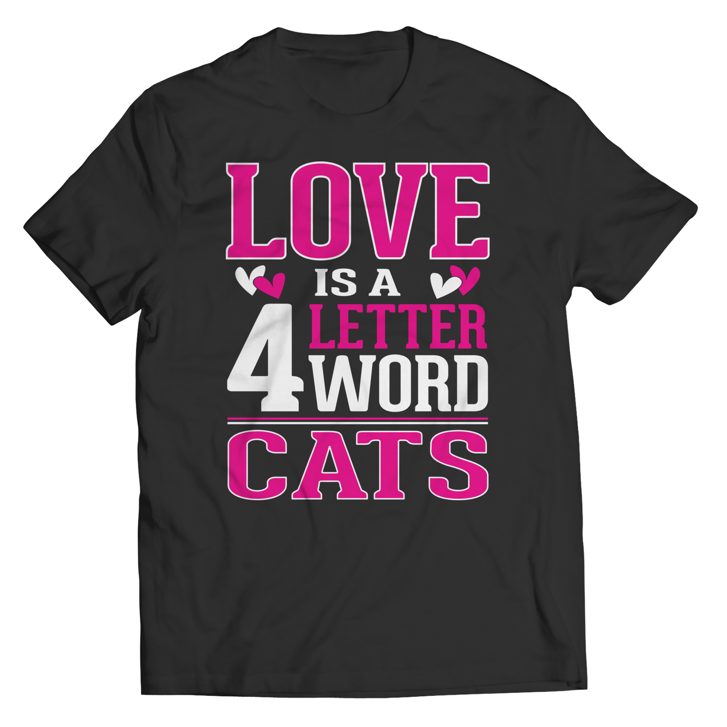 Love is 4 letter word Cats Shirt
