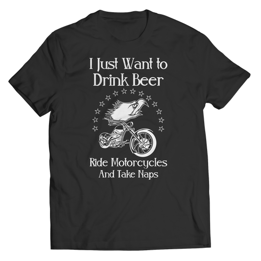 Drink Beer Ride Motorcycles Tee Shirt