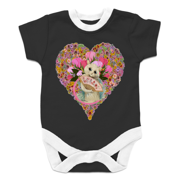 Valentine's Day Cat Heart Onesie