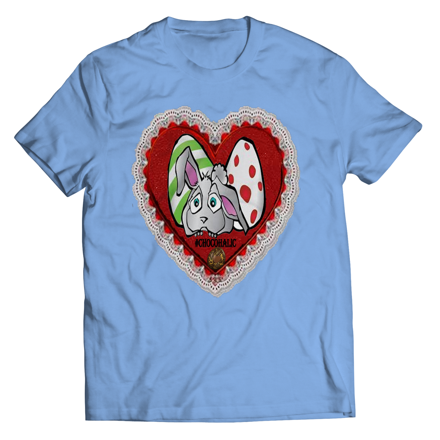 Easter Bunny Valentine Heart Tee Shirt