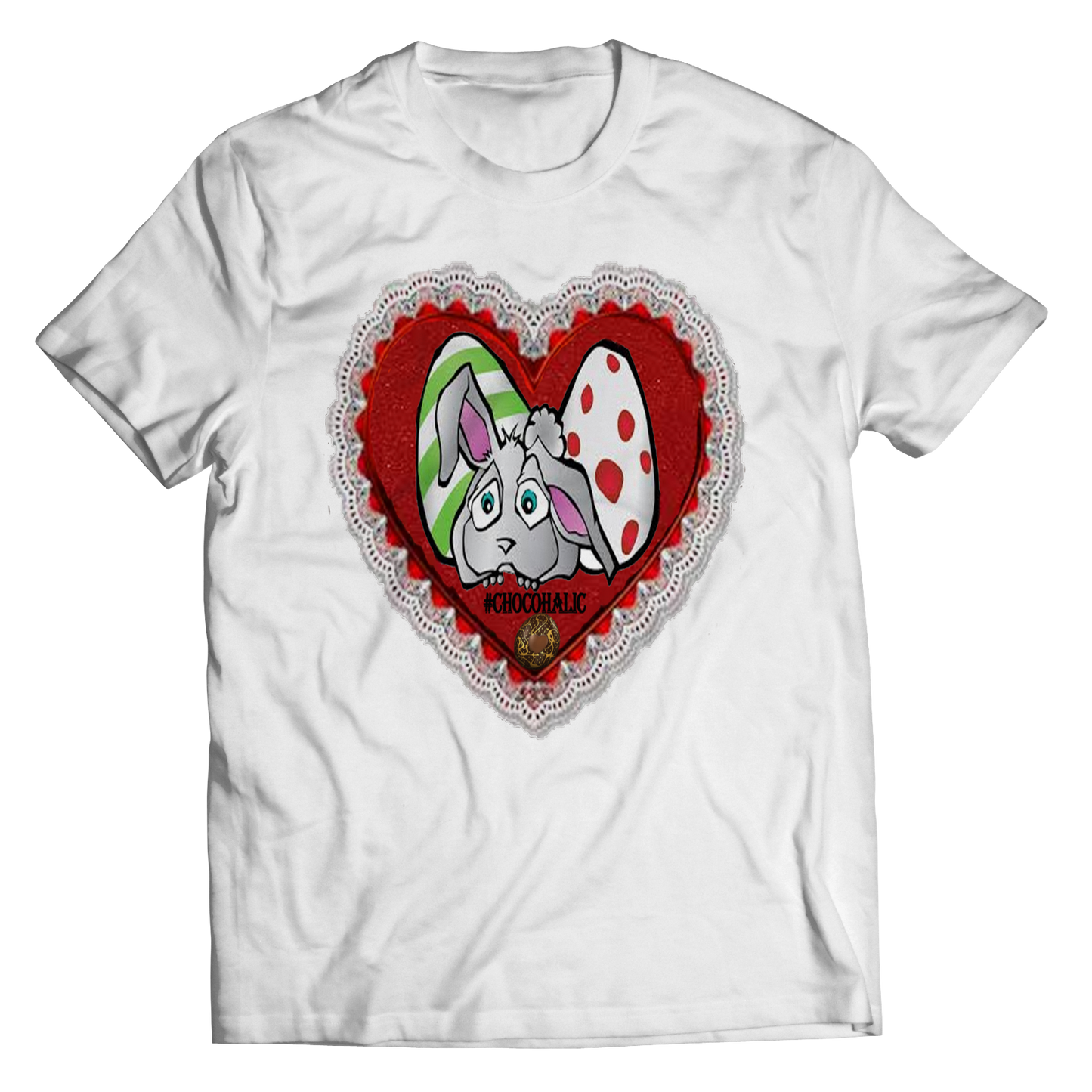 Easter Bunny Valentine Heart Tee Shirt