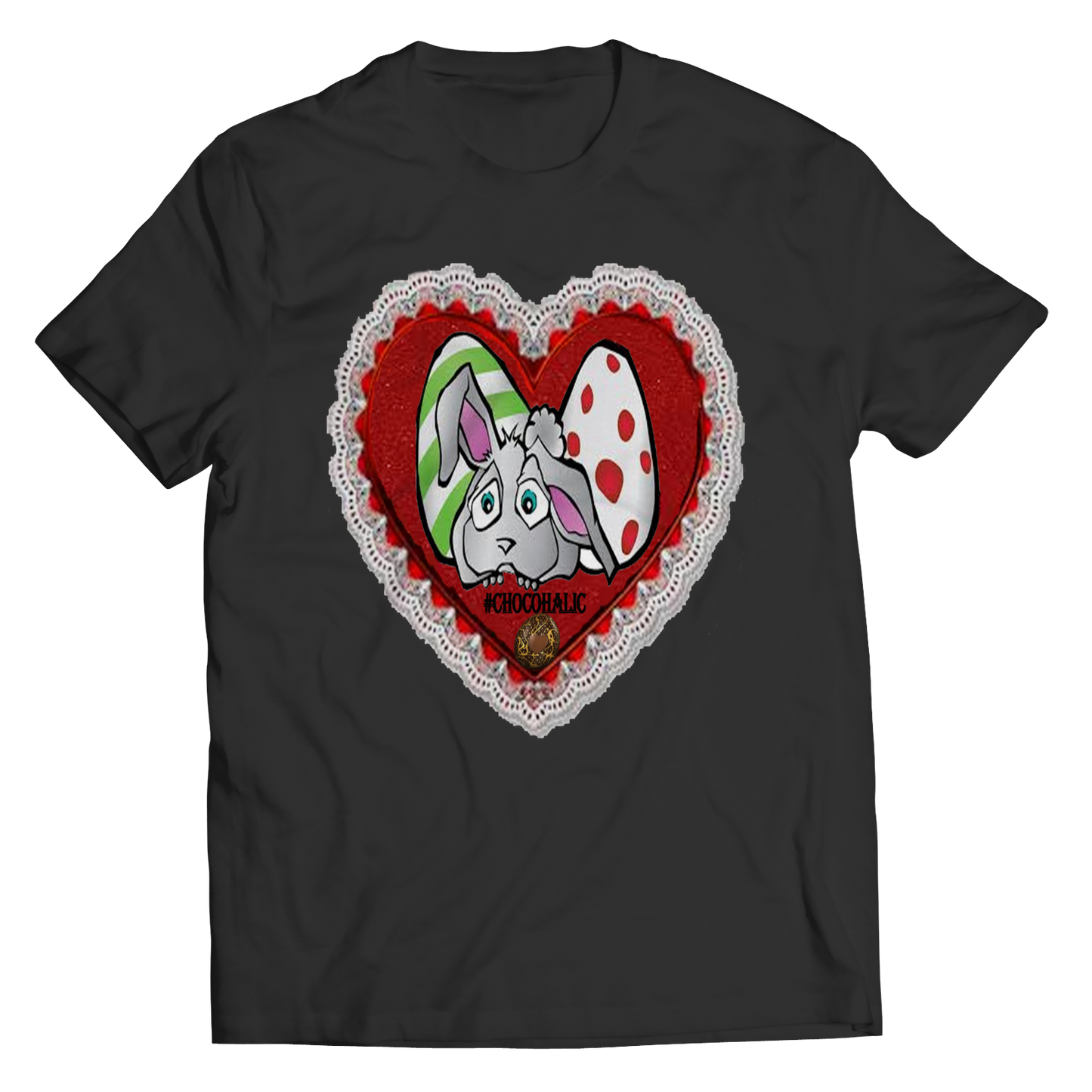 Easter Bunny Valentine Heart Tee Shirt