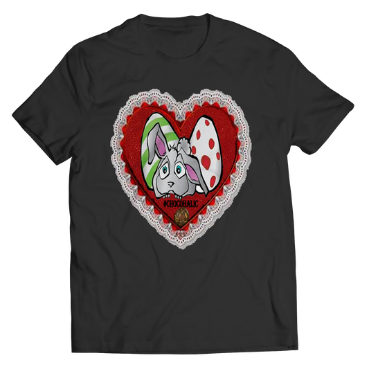 Easter Bunny Valentine Heart Tee Shirt
