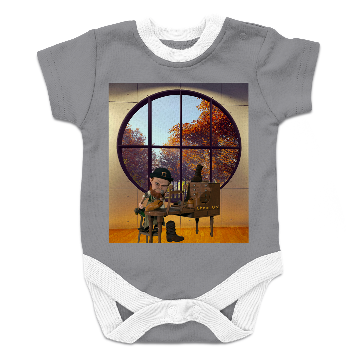 Autumn Elf in Shoe Shop Baby Bodysuit