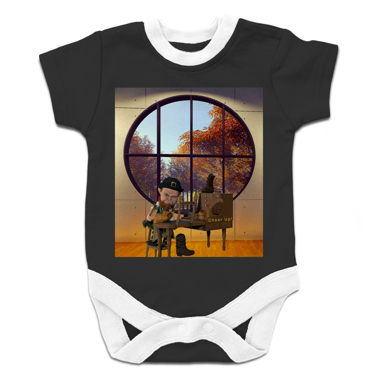 Autumn Elf in Shoe Shop Baby Bodysuit