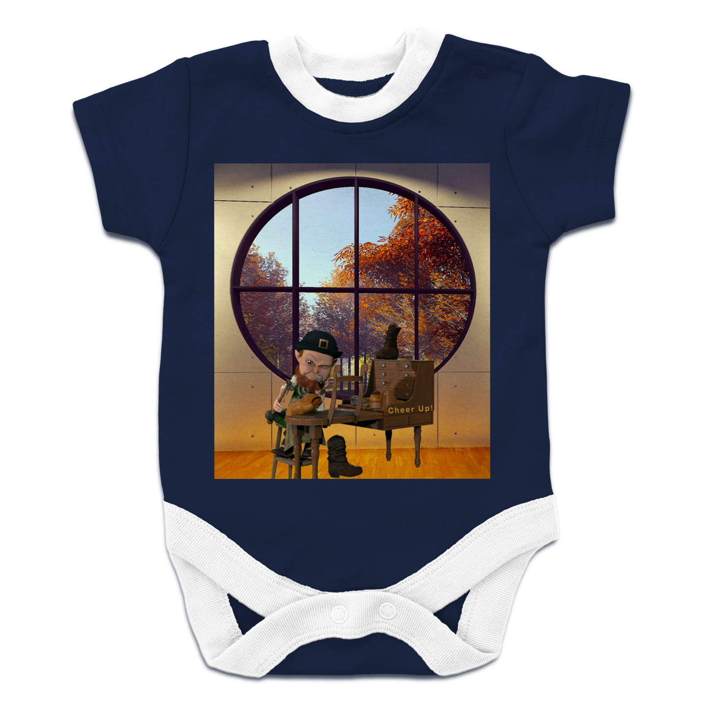 Autumn Elf in Shoe Shop Baby Bodysuit