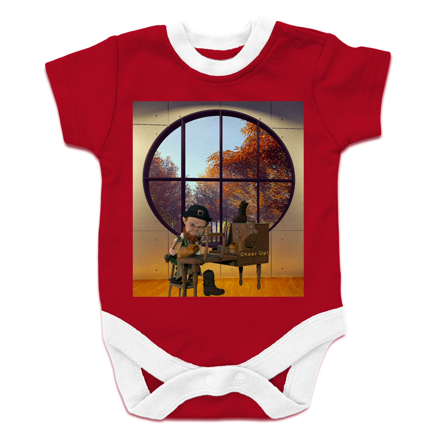 Autumn Elf in Shoe Shop Baby Bodysuit