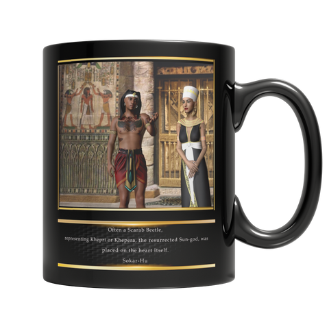 Ancient Egyptian Scarab Mug - Black