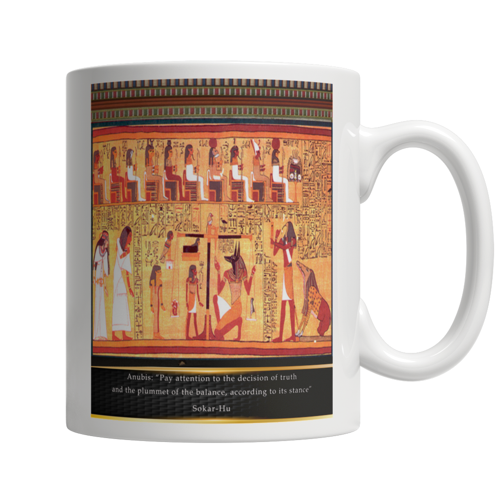 Ancient Egyptian Anubis White Egyptian Design Mug