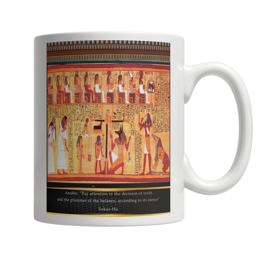 Ancient Egyptian Anubis White Egyptian Design Mug