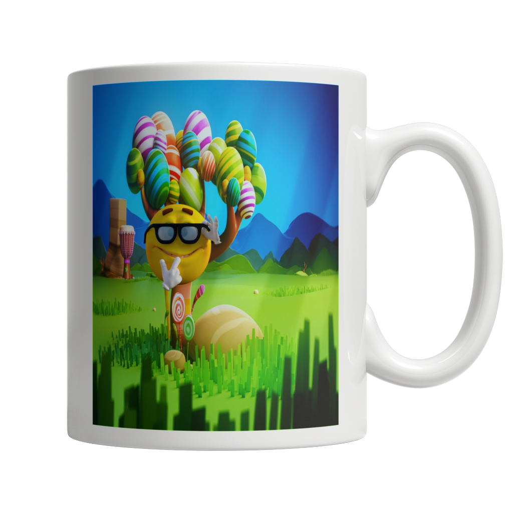 Smiley Shirt Candy Cane Mug