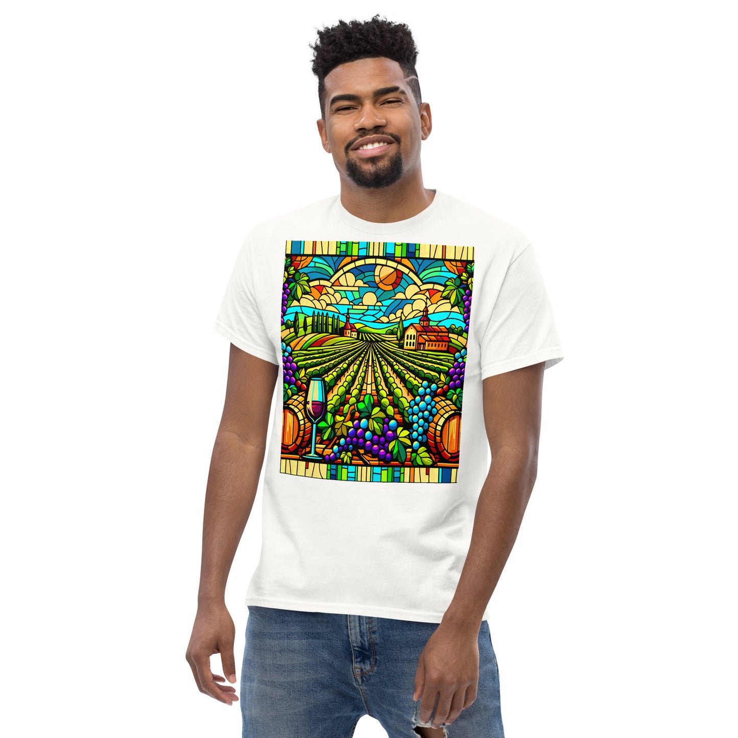 Vineyard Unisex Celebrate Stained Glass Classic Tee Shirt