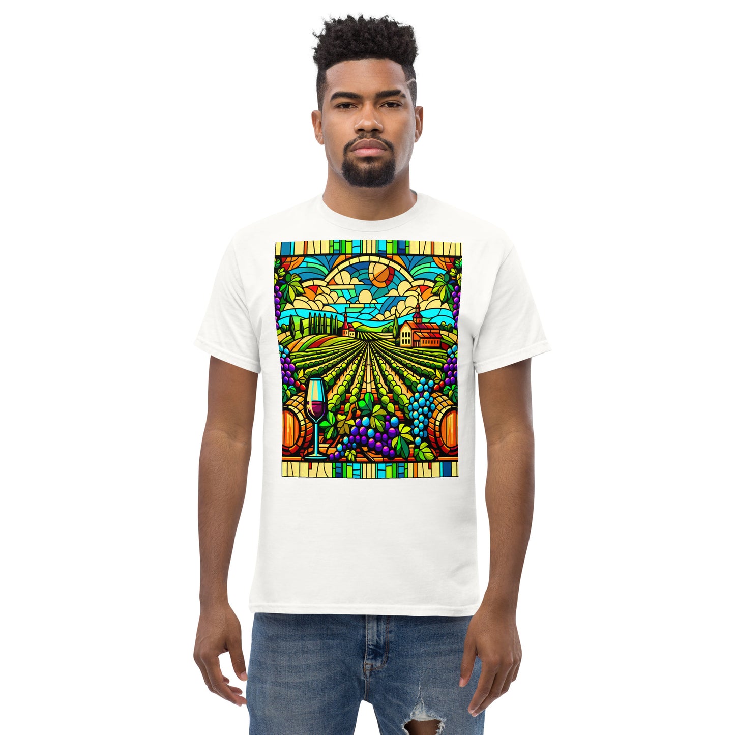 Vineyard Unisex Celebrate Stained Glass Classic Tee Shirt