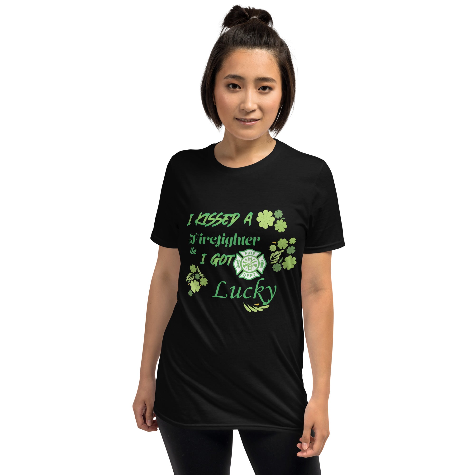 I kissed a Firefighter and Got Lucky Short-Sleeve Unisex T-Shirt