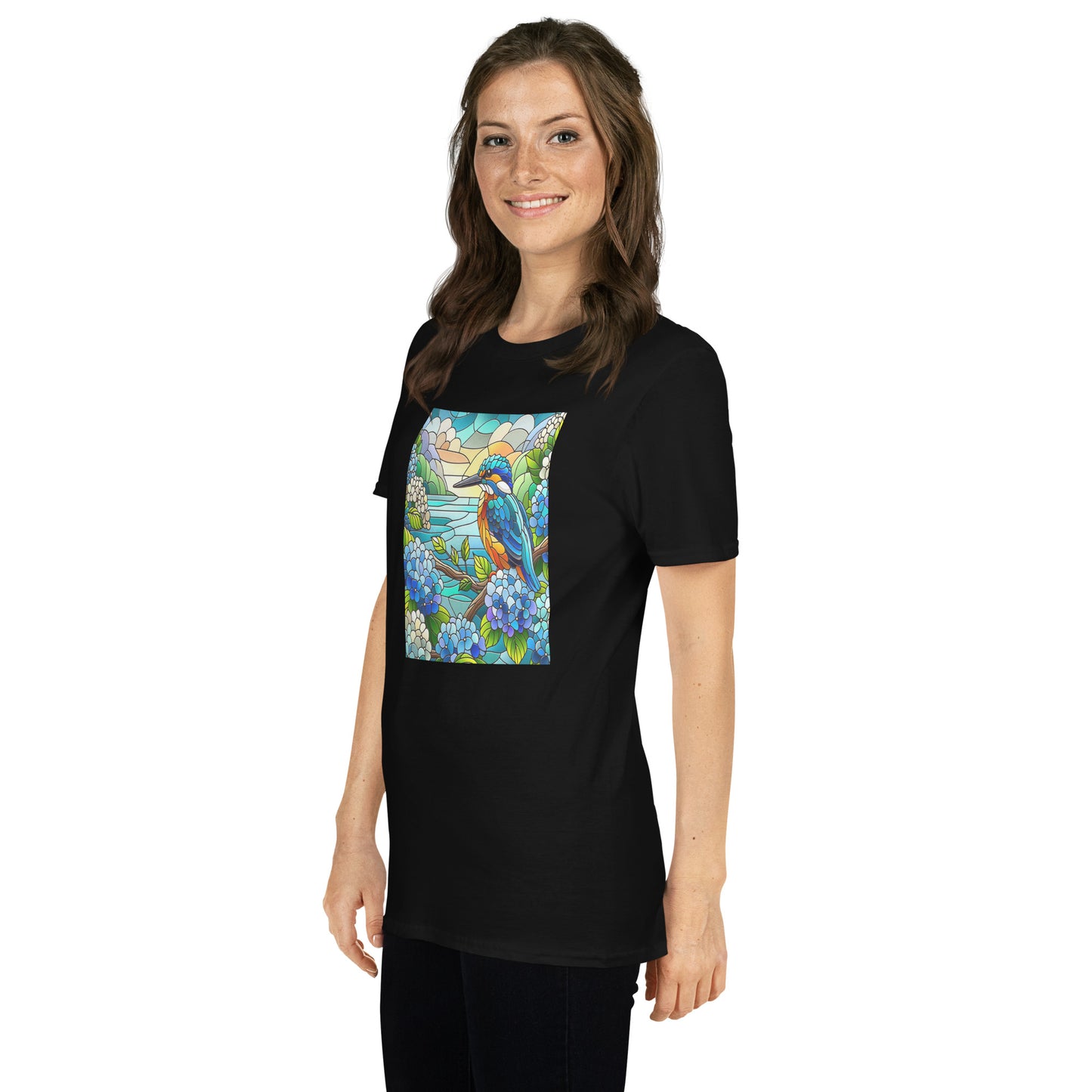 King Fisher Short-Sleeve Celebration Stained Glass Unisex T-Shirt