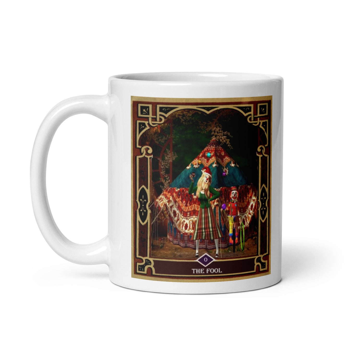 Tarot  Mug - The Fool Tarot White Glossy Mug