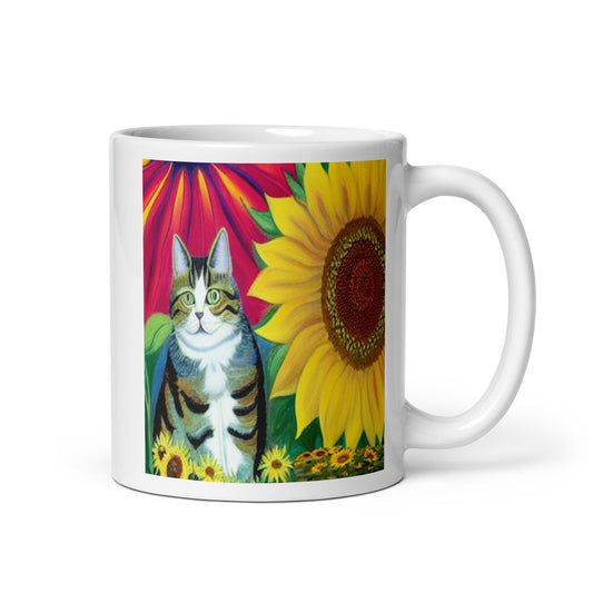 Louis Wain Cat White Glossy Mug