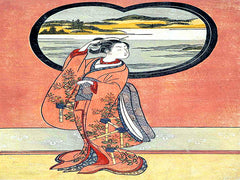 Ukiyo-e Suzuki Harunobu, A Symphony in Reds Canvas Wall Art - Large One Panel