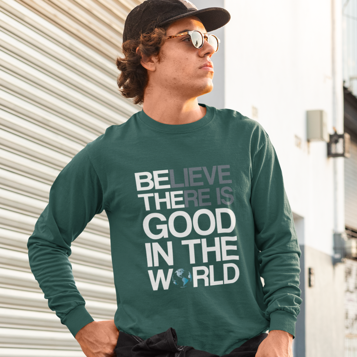 Believe There Is Good In The World Fleece Crewneck Shirt