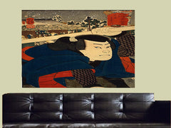 Kuniyoshi Utagawa, Portrait of Miyamoto Musashi Canvas Wall Art - Large One Panel