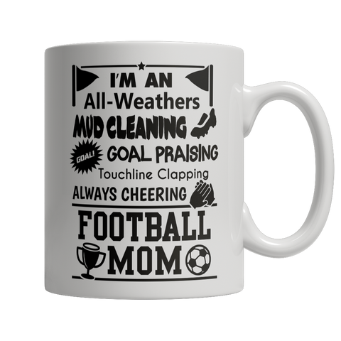 Always Cheering Football Mom Mug