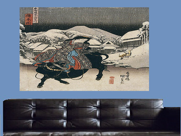 Toyokuni Utagawa, Picture of Kambara Canvas Wall Art - Large One Panel