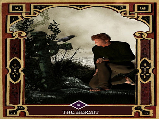 9 - The Hermit Canvas Wall Art - Tarot Canvas Wall Art - Large One Panel