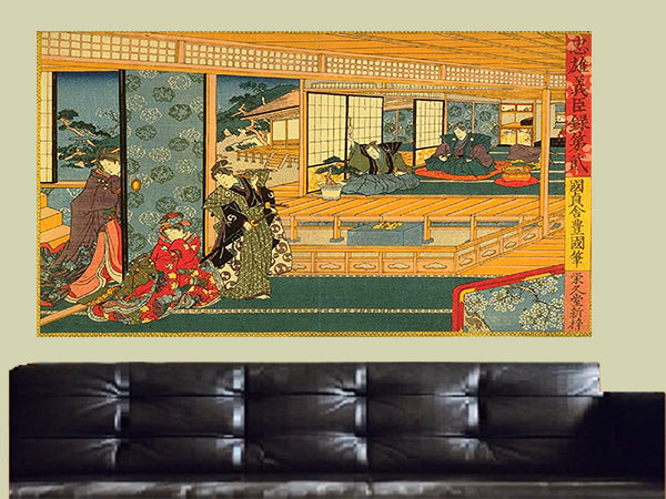 Kunisada, Act II Canvas Wall Art - Large One Panel