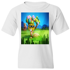 Smiley Shirt Character in Candy Cane Land Youth Tee Shirt