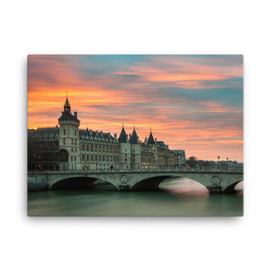 Paris, France Canvas Wall Art Large 24" width X 18" Height