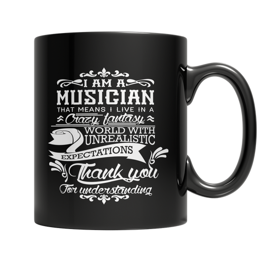 I Am A Musician Dark Mug