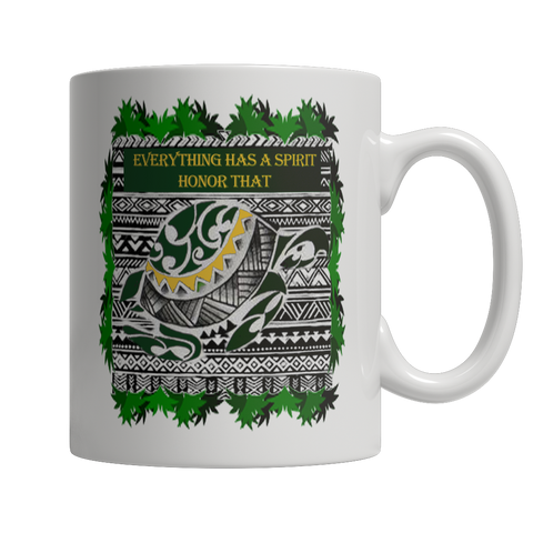 Turtle Spirit White Mug - Native American Mug