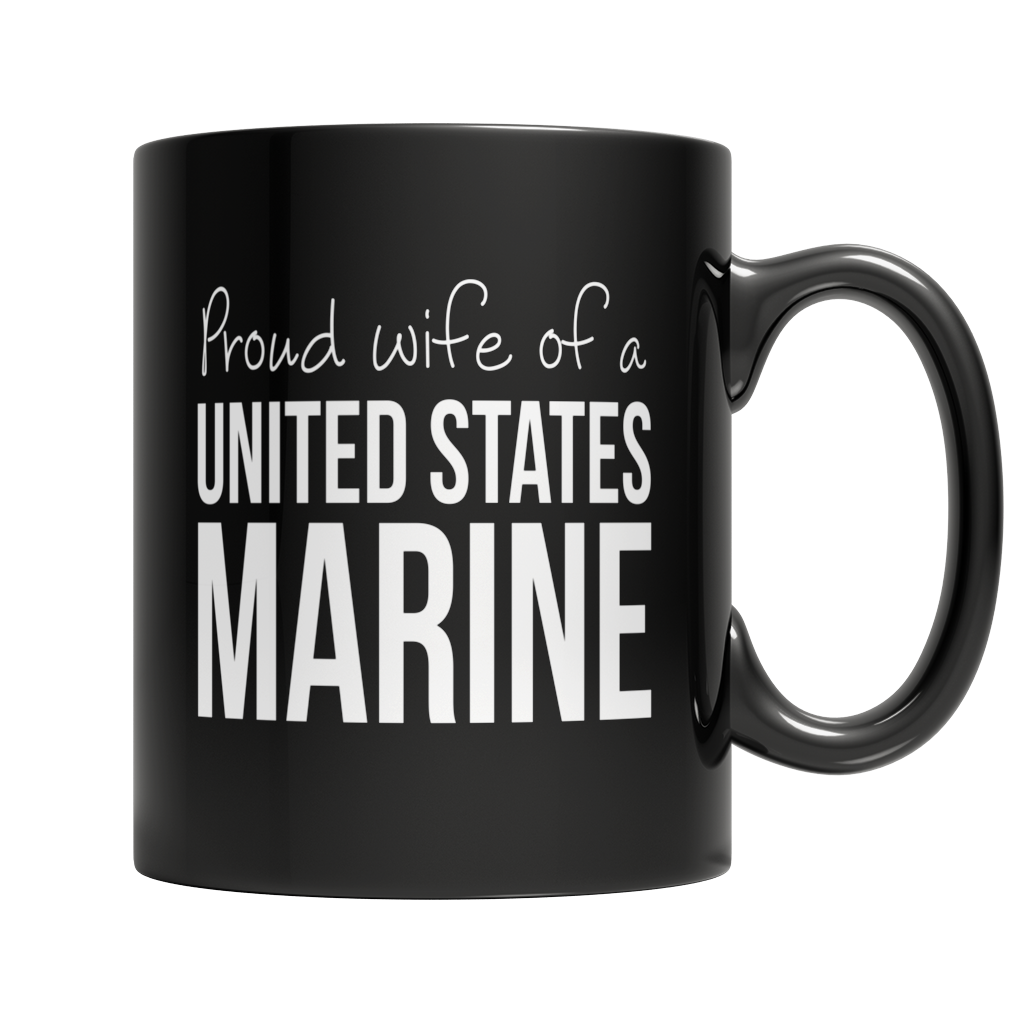 Proud Wife of A United States Marine Dark Mug