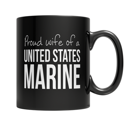 Proud Wife of A United States Marine Dark Mug