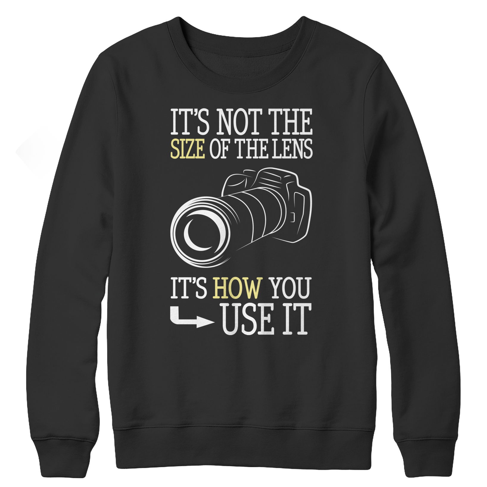Limited Edition - It's Not The Size Of The Lens But How You Use It Crewneck Fleece