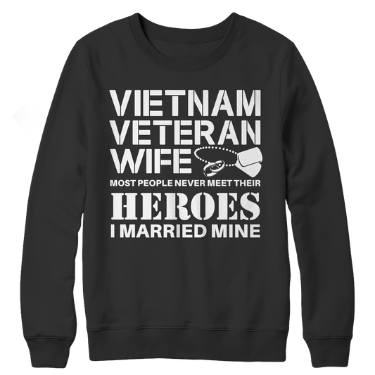 Limited Edition - Vietnam Veteran Wife Crewneck Fleece